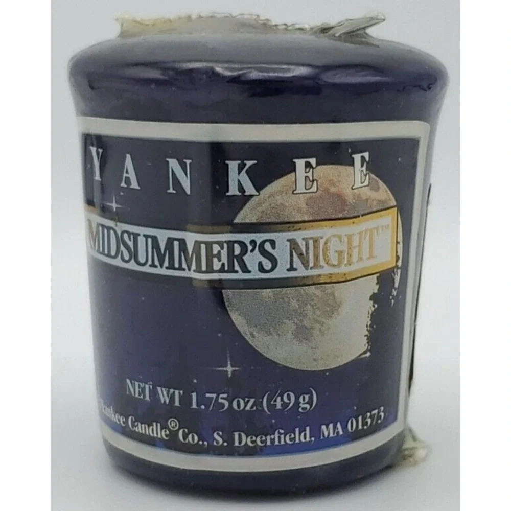 Yankee Candle Midsummer's Night Retired Size VOTIVE 1.75oz 69g Sealed Dark Purpl